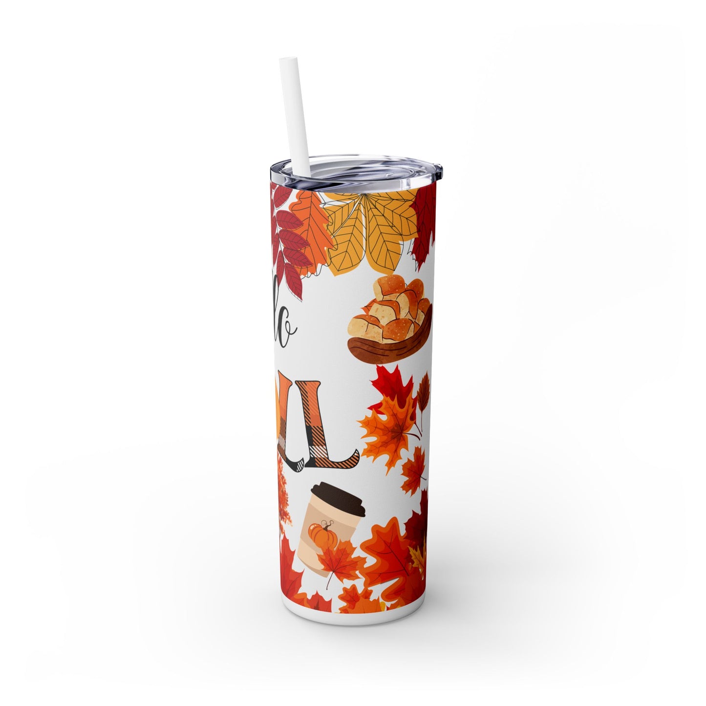 Thanksgiving | Skinny Tumbler with Straw, 20oz