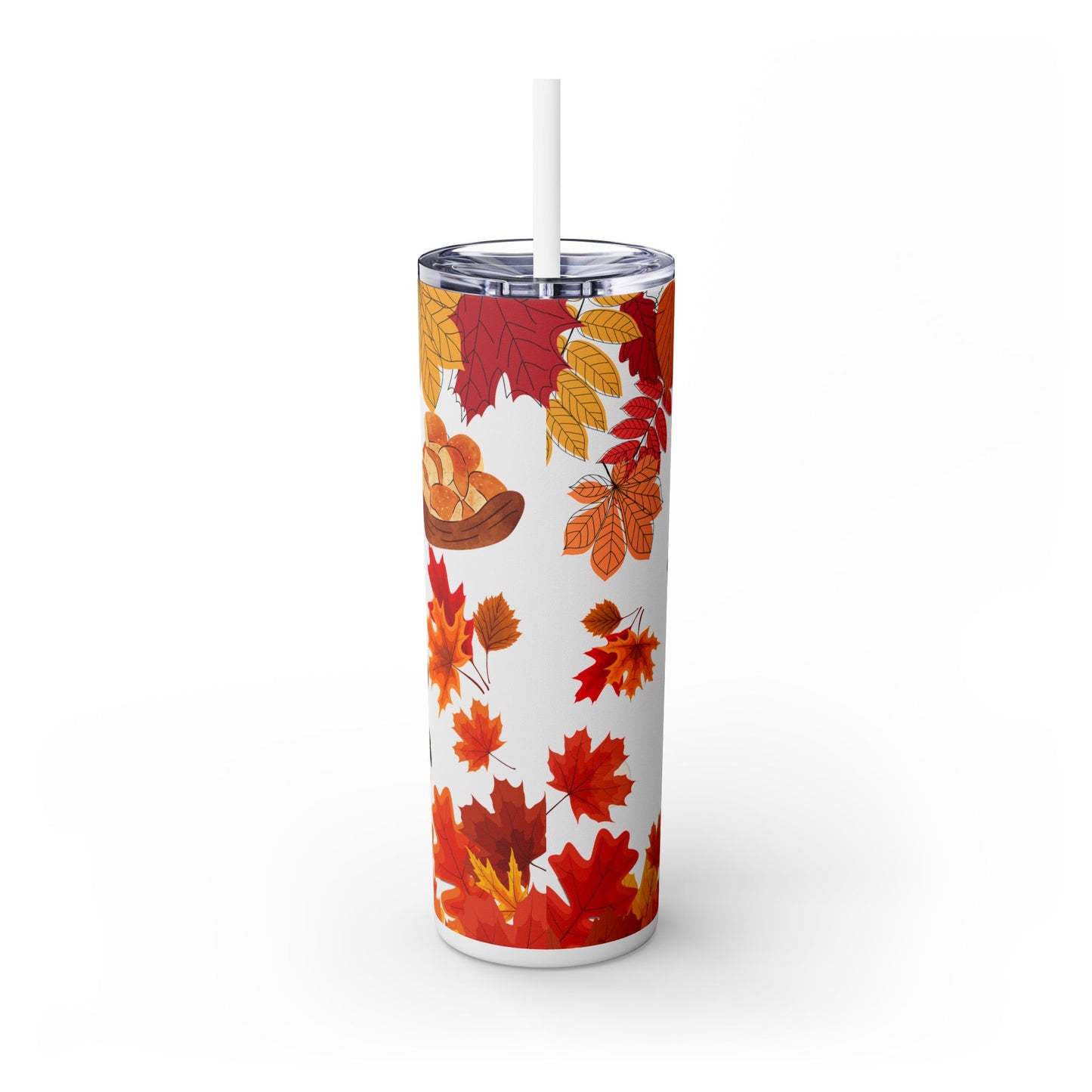 Thanksgiving | Skinny Tumbler with Straw, 20oz