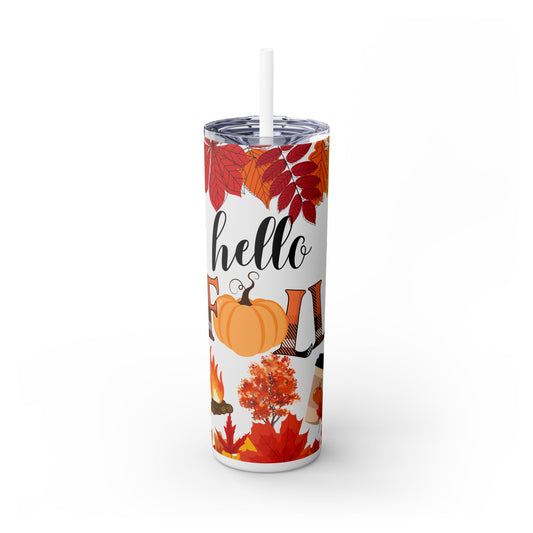 Thanksgiving | Skinny Tumbler with Straw, 20oz