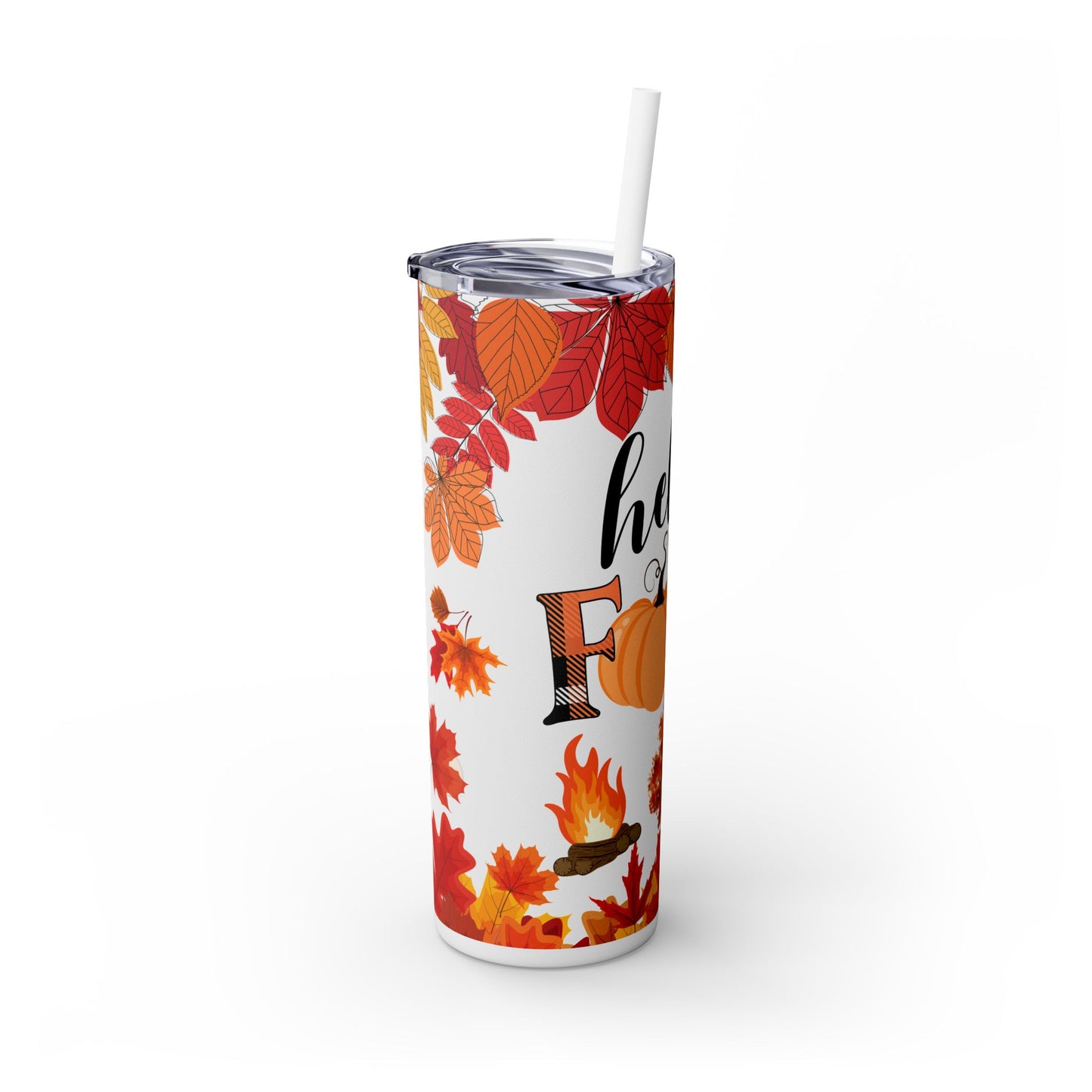 Thanksgiving | Skinny Tumbler with Straw, 20oz