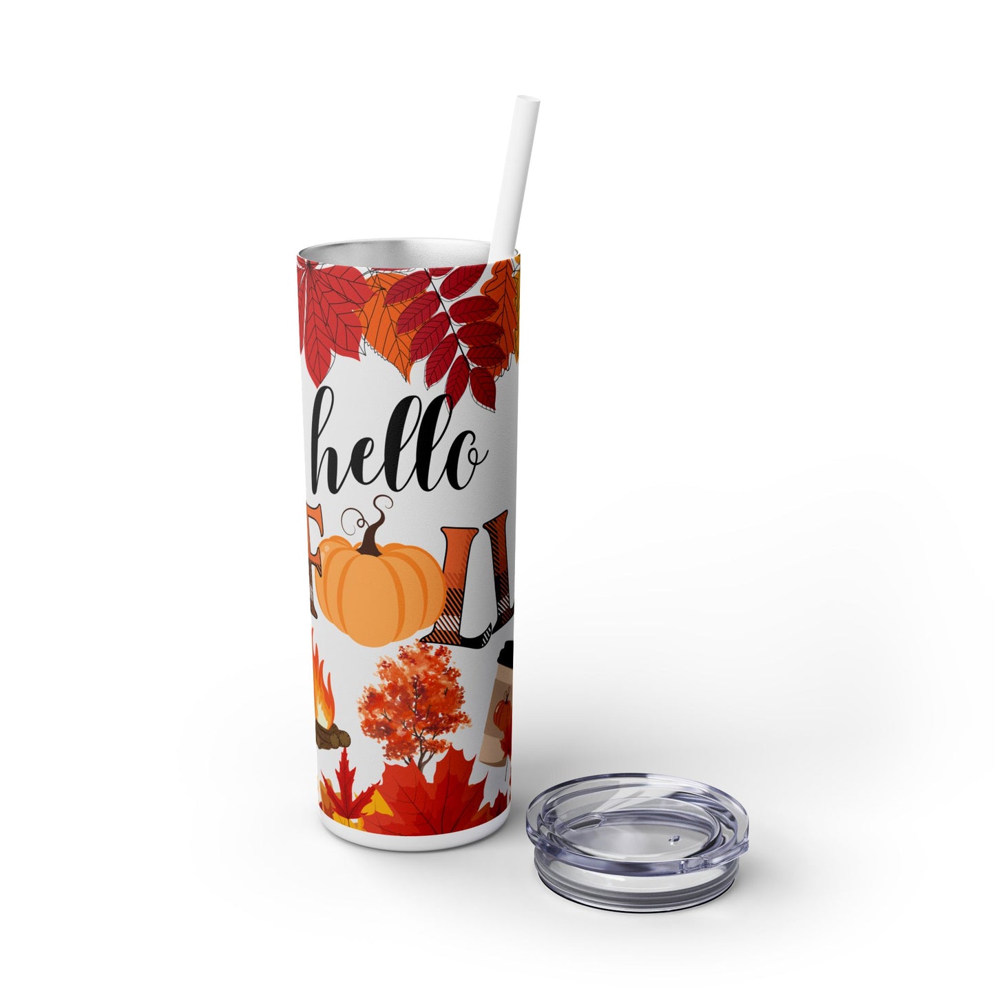 Thanksgiving | Skinny Tumbler with Straw, 20oz