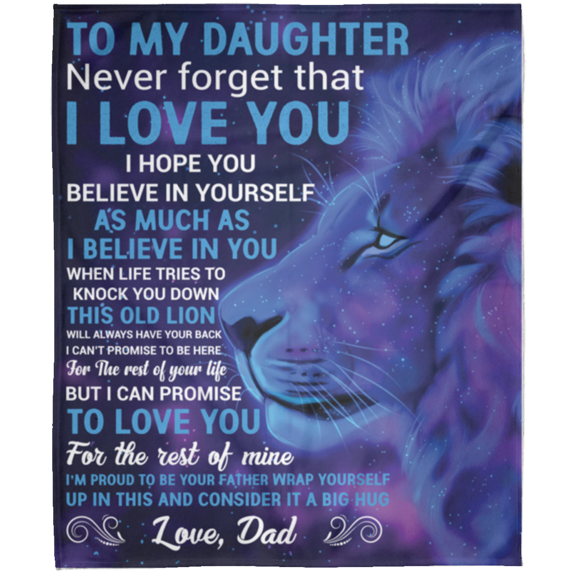 To My Daughter | FLM Arctic Fleece Blanket 50x60